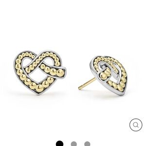 LAGOS Beloved Two-Tone Heart Stud Earrings